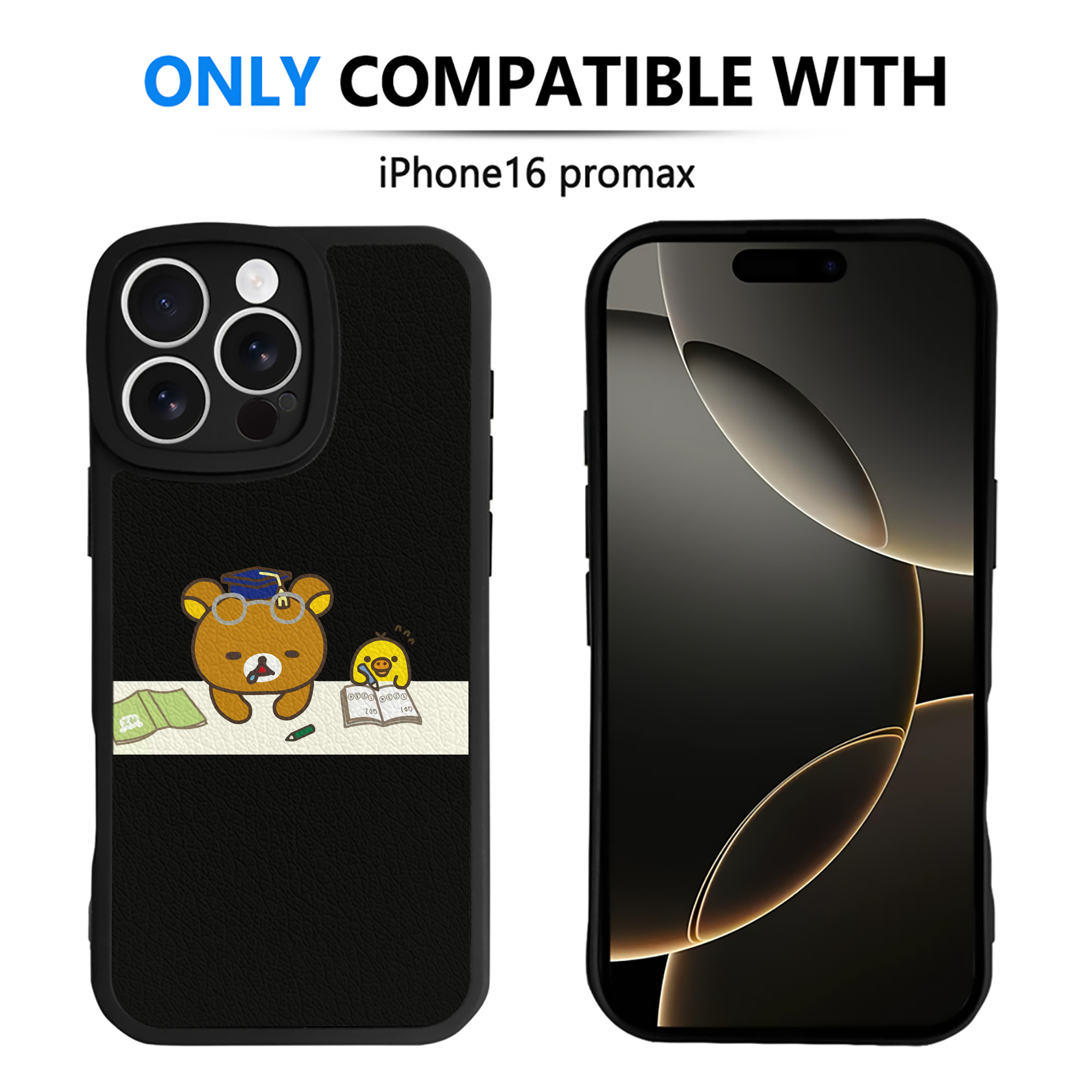 （画像用） リラックマ リラックマ キイロイトリ Rilakkuma Korilakkuma Kiiroitori 【iPhone 16シリーズ対応】シリコンスマホケース（レザー調） 材質：シリコン
